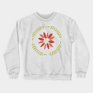 Retro Poinsettia Ornament Crewneck Sweatshirt